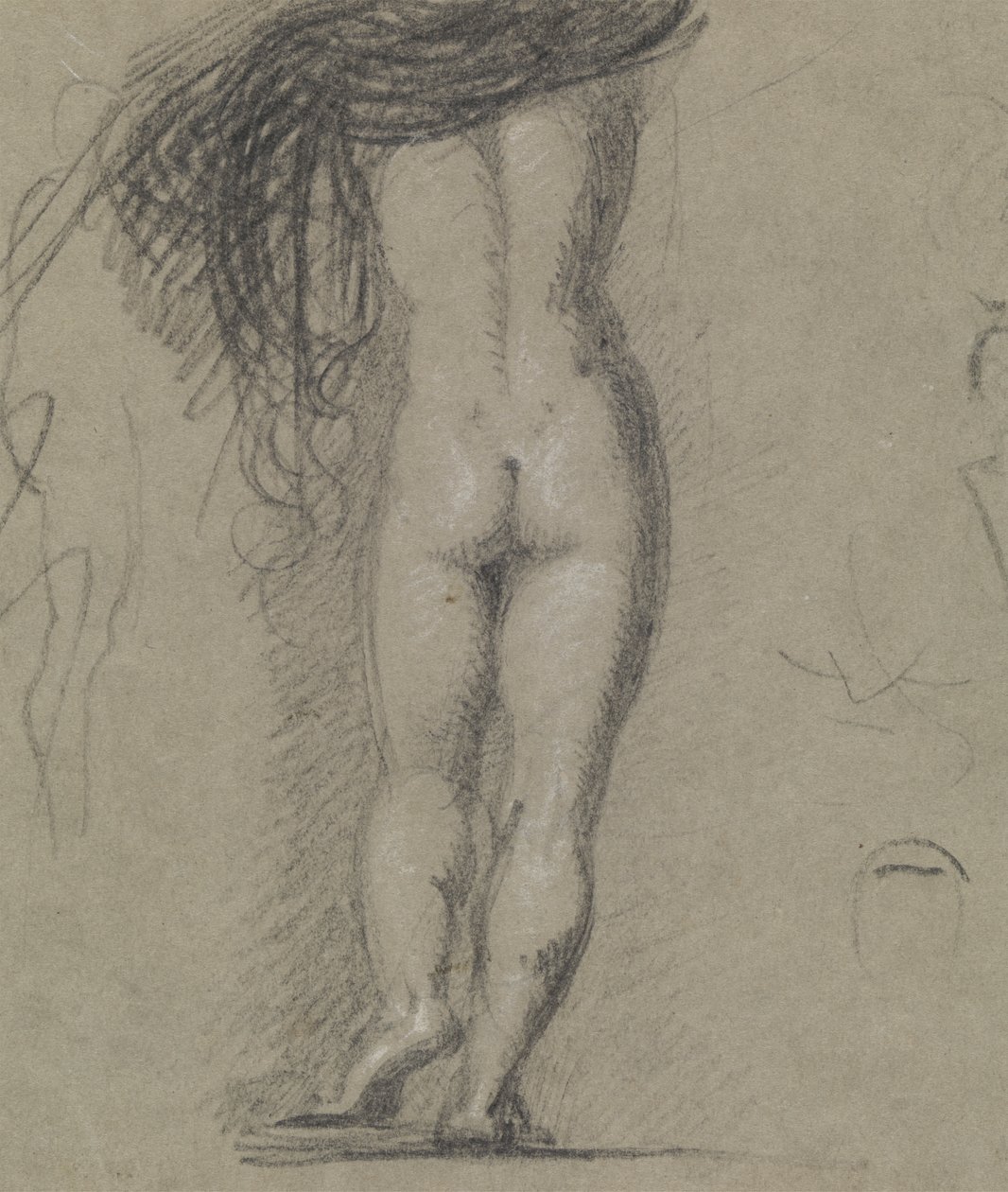 Rear View Study Of A Nude Figure By Benjamin Robert Haydon