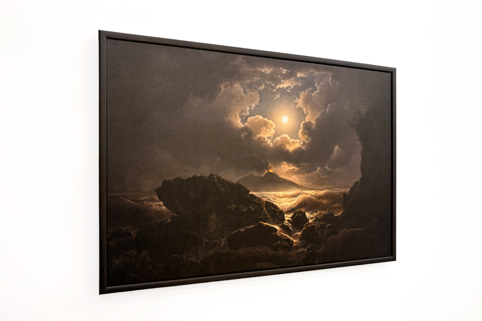 Gale in the Gulf of Naples at moonlight - Joseph Rebell