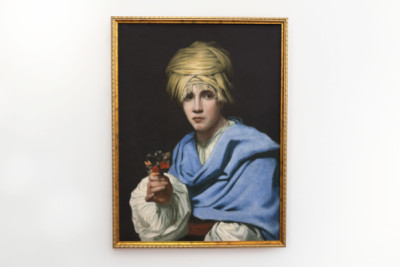Boy in a Turban Holding a Nosegay