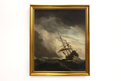 A Ship on the High Seas Caught by a Squall, Known as ‘The Gust’