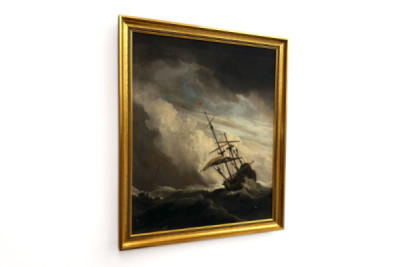 A Ship on the High Seas Caught by a Squall, Known as ‘The Gust’