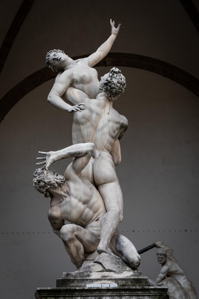 The Rape of Proserpina, Renaissance statue by Giambologna, Florence, Italy, Europe, 2021 by (1529-1608) Giambologna