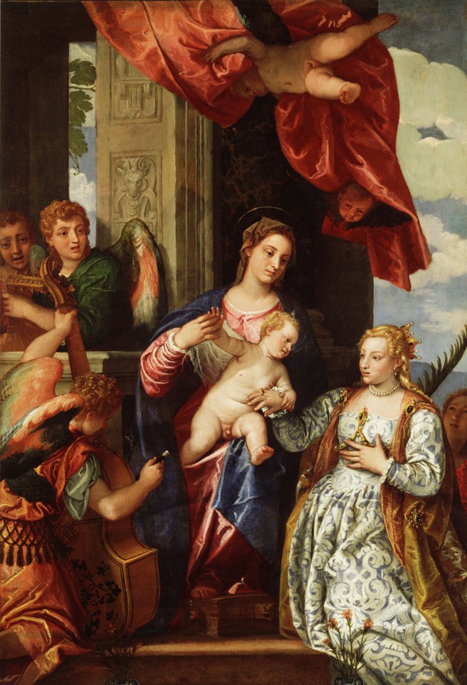 The Mystic Marriage of St. Catherine by (1528-88) Veronese
