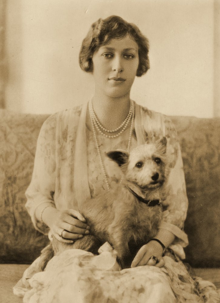 Princess Mary and Her Dog c. 1920 by Unknown