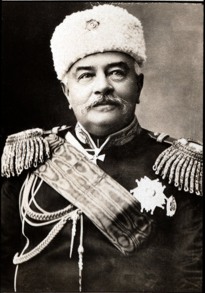 Portrait of Mikhail Ivanovich Dragomirov, Russian general and military writer by French Photographer