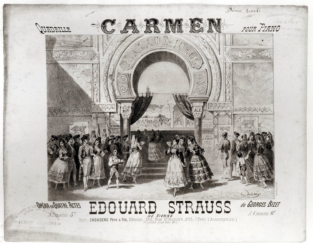 Cover of the score of piano quadrille from 