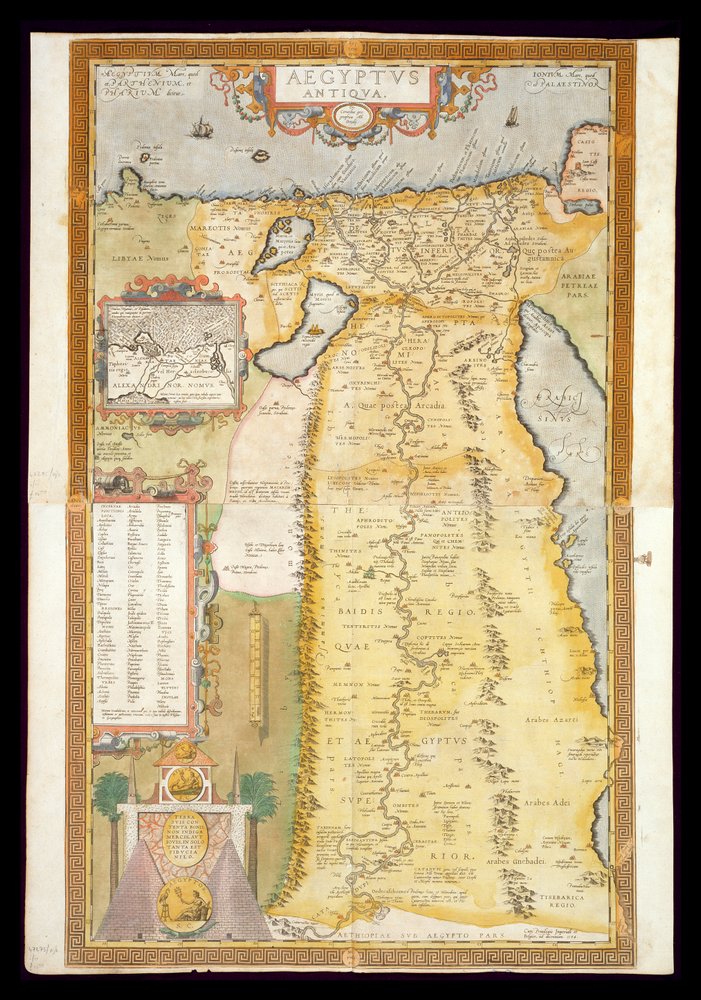 Map of Ancient Egypt, 1584 by Abraham Ortelius