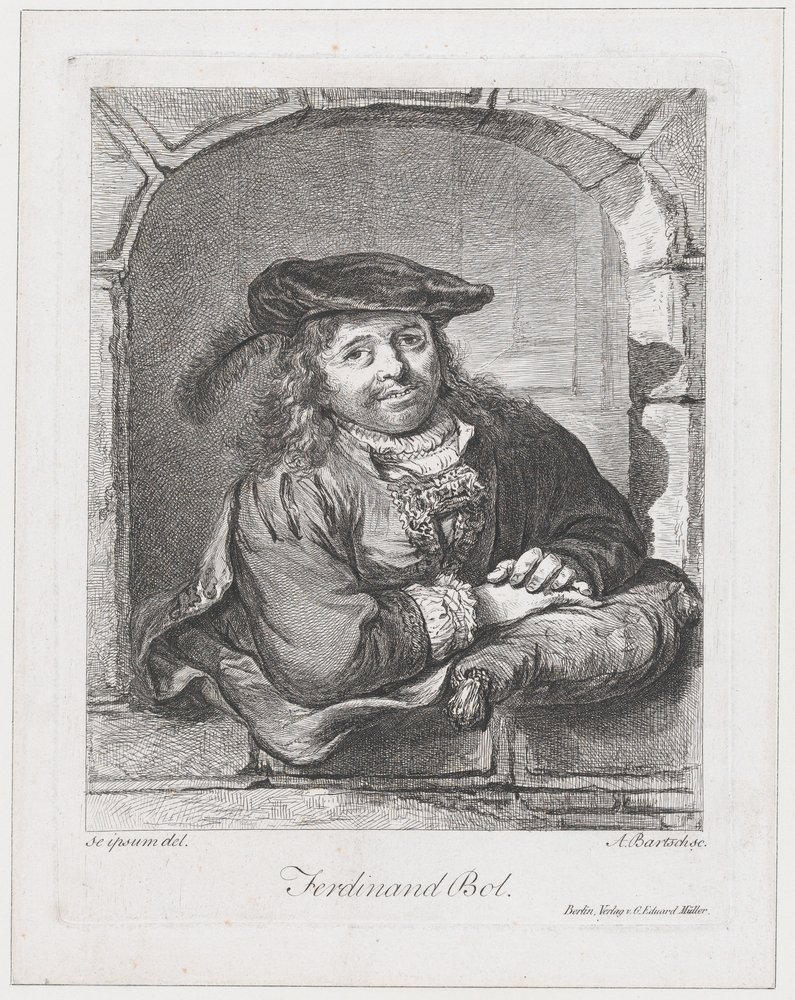 Portrait of Ferdinand Bol by Adam von Bartsch