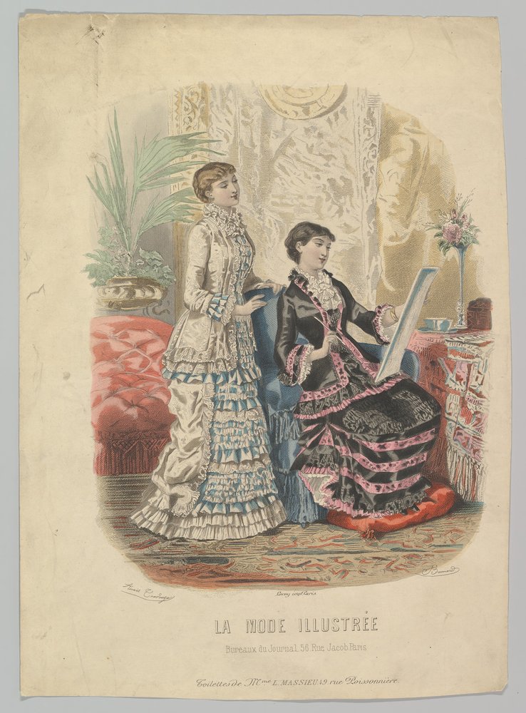 Toilettes de Mme. L. Massieu, from La Mode Illustrée by Adèle Anaïs Colin