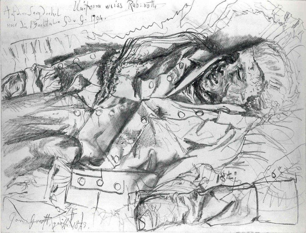 Corpse of an Officer by Adolph Menzel