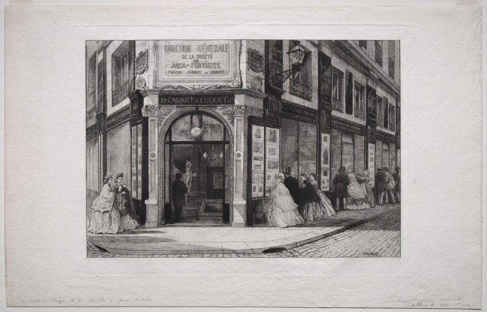 Headquarters of the Société des Aquafortistes, 1864 by Adolphe Théodore Jules Martial Potémont
