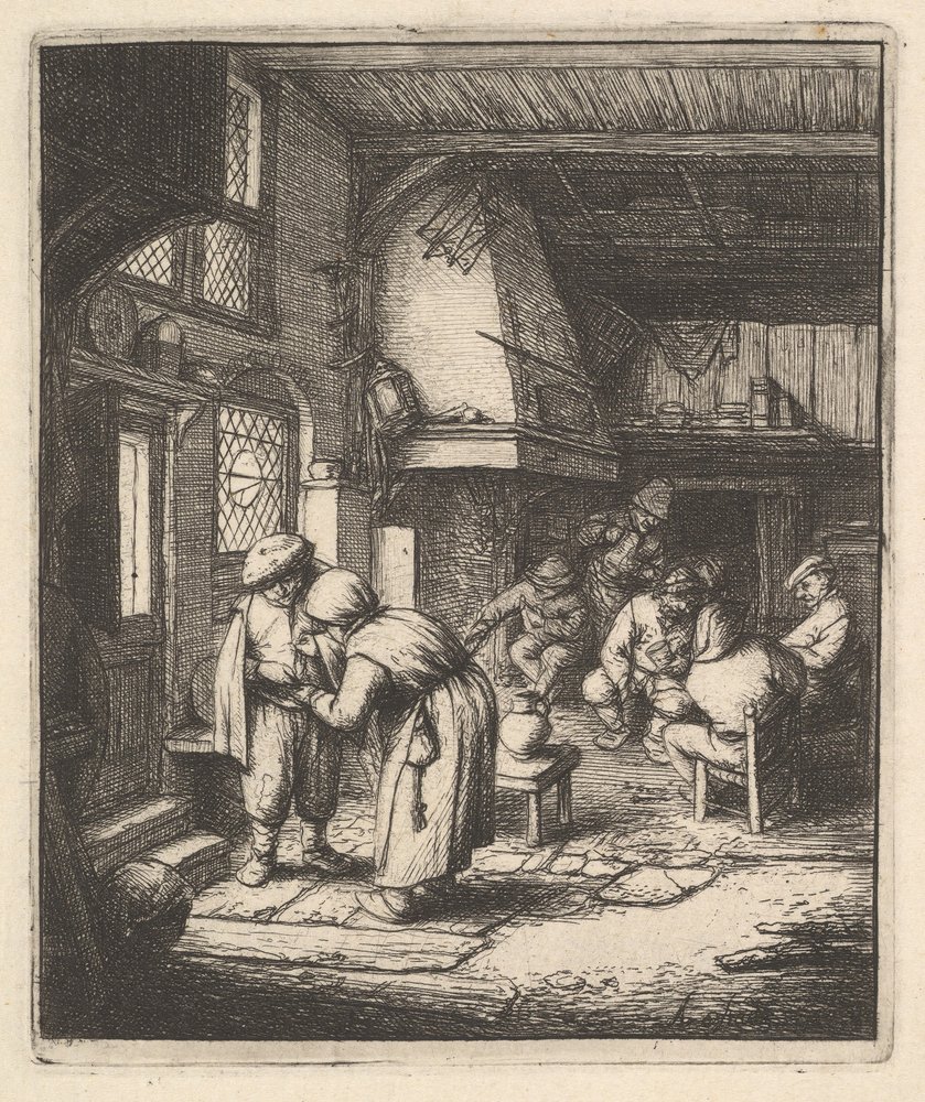Peasant Paying His Bill by Adriaen Jansz. van Ostade