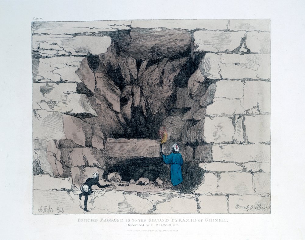 Forced Passage in the Second Pyramid of Ghizeh, Egypt