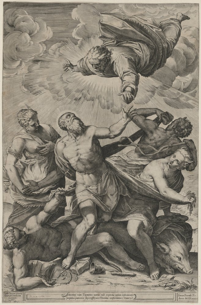 The Temptation of Saint Anthony by Agostino Carracci