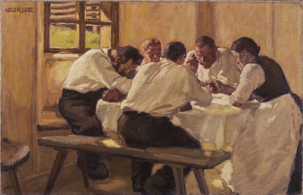 Lunch - The Soup, Version II, 1910 by Albin Egger-Lienz