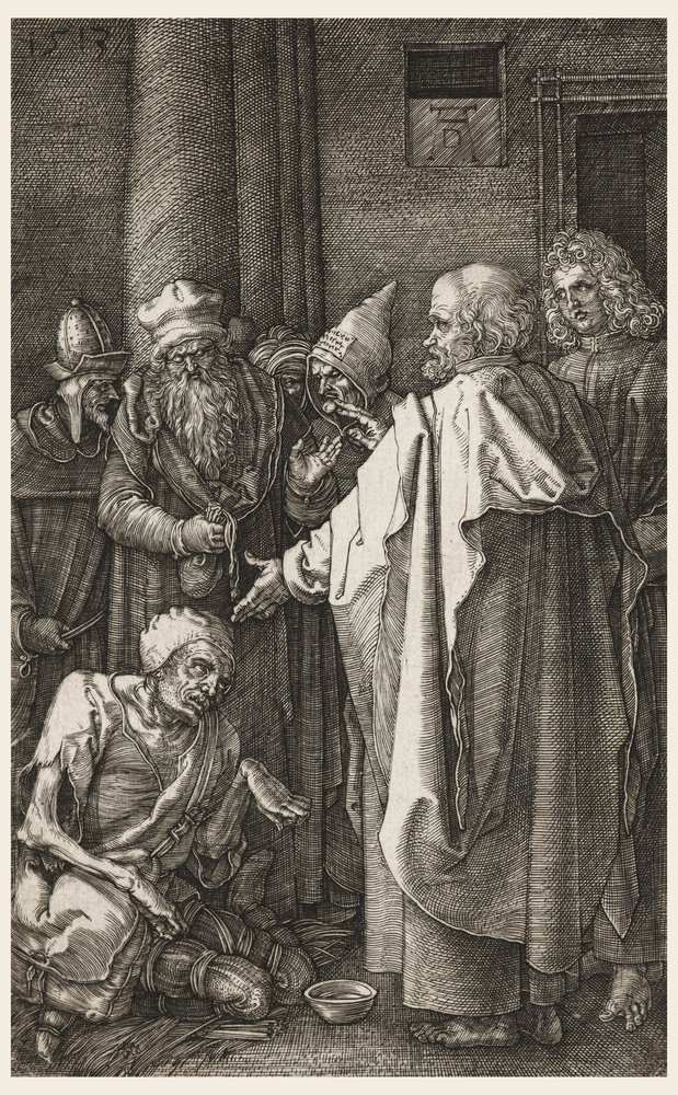 S. Peter and S. John Healing the Lame at the Gate of the Temple by Albrecht Dürer