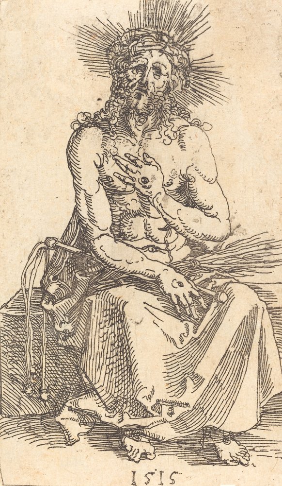 The Man of Sorrows Seated by Albrecht Dürer