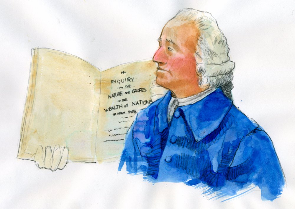 Portrait of Adam Smith (1723-1780), Scottish philosopher and economist