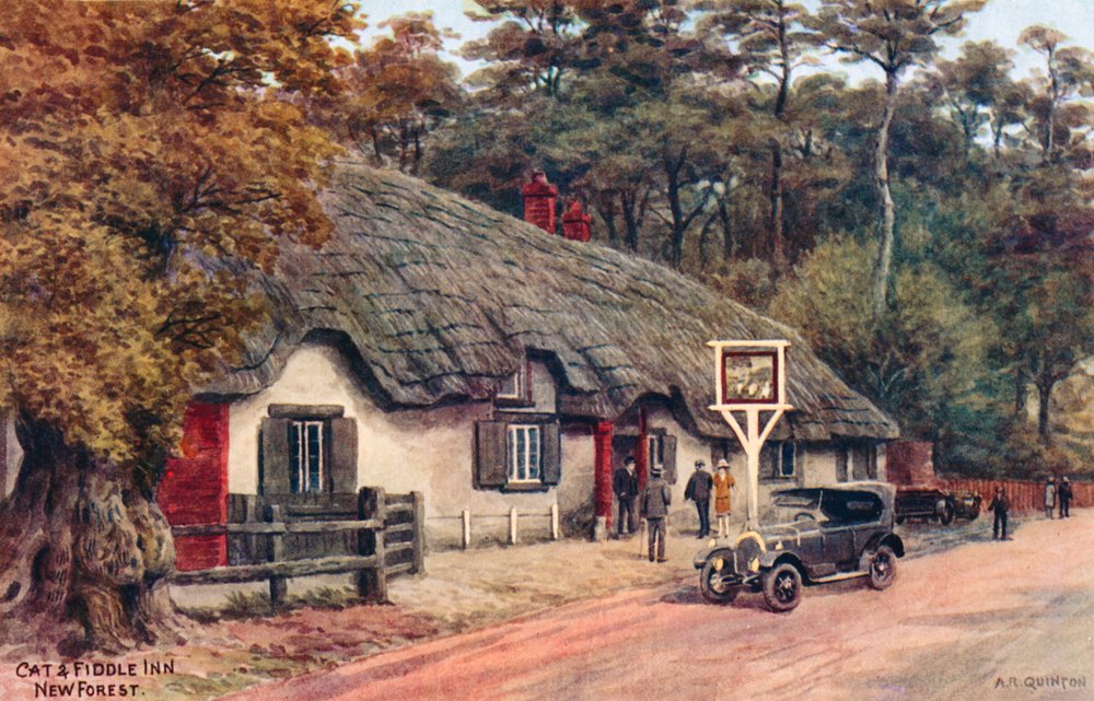 Cat and Fiddle Inn, New Forest by Alfred Robert Quinton