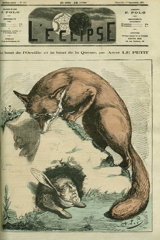 The tip of the ear and the tip of the tail, between Adolphe Thiers as the fox-Republic and Philippe d