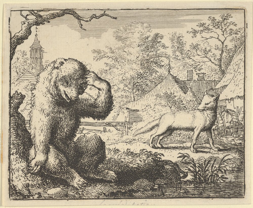 Renard Makes Fun of the Bear by Allart van Everdingen