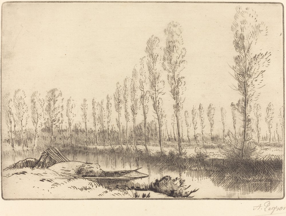 Poplars near Amiens by Alphonse Legros