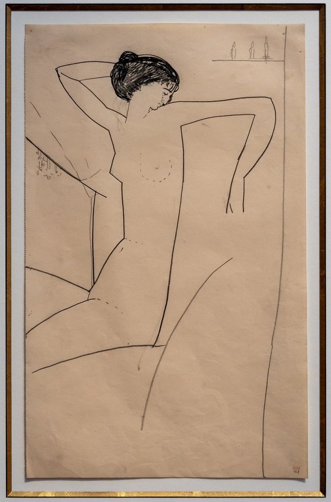 Anna Akhmatova, Seated Nude, Head Leaning on Left Shoulder by Amedeo Modigliani