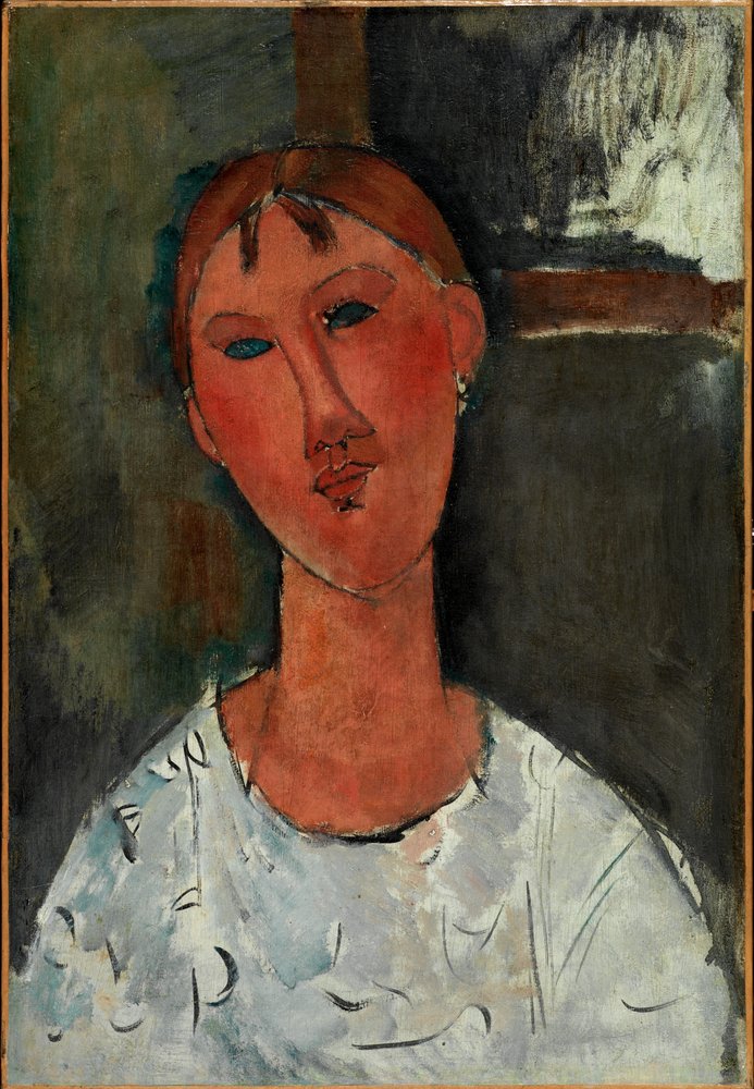Girl in a White Blouse by Amedeo Modigliani