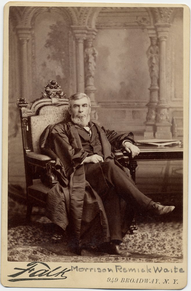 Morrison Waite (1816-88), Chief Justice of the USA by American Photographer