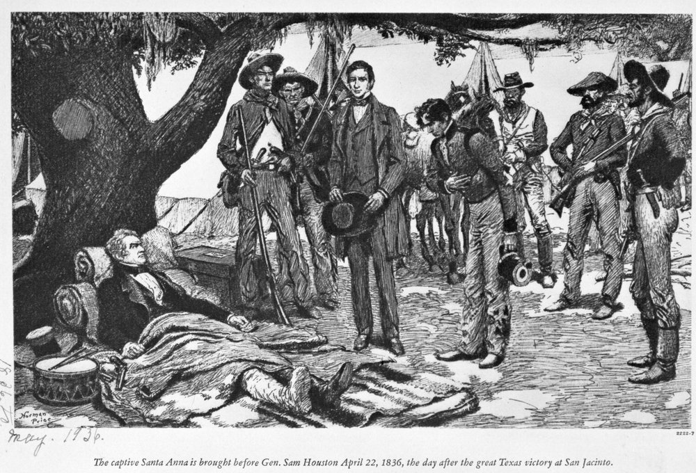 General Sam Houston with Santa Anna at San Jacinto