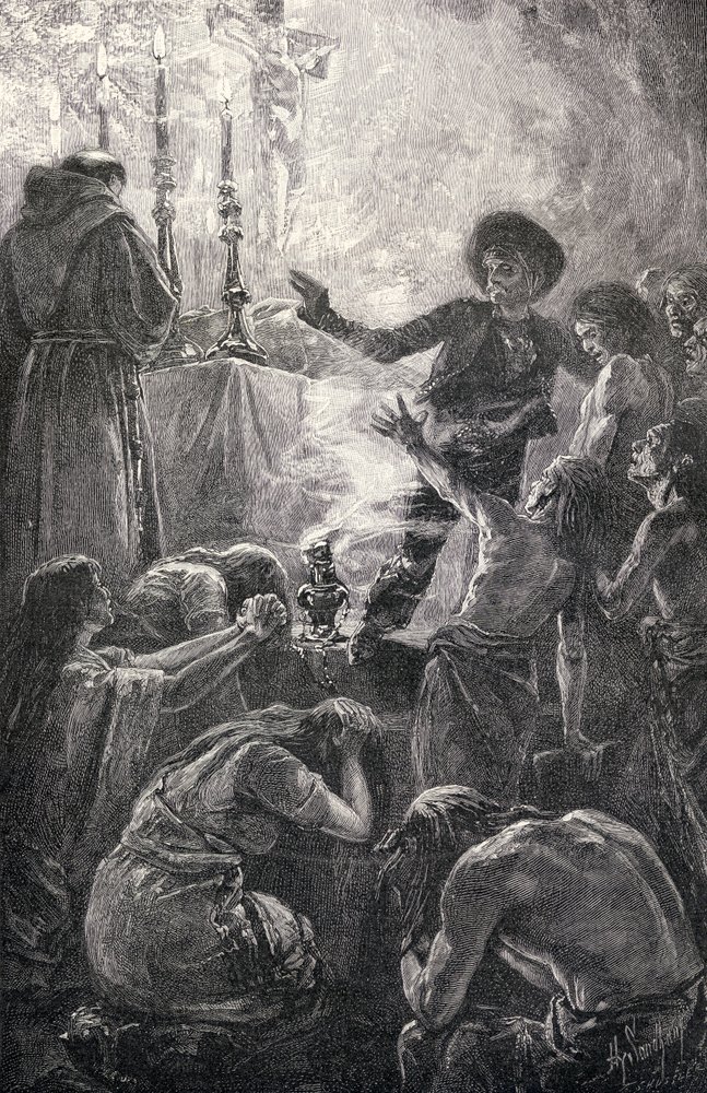The funeral of Father Junipero, from 'The Century Illustrated Monthly ...