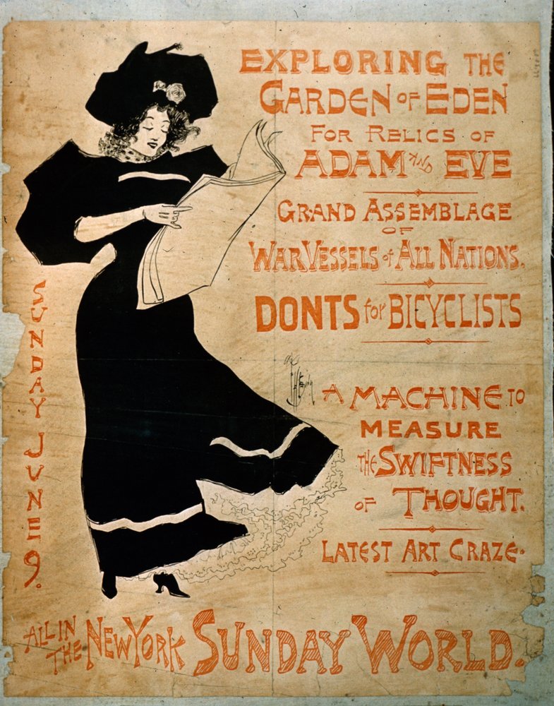 New York Sunday World Poster by American School