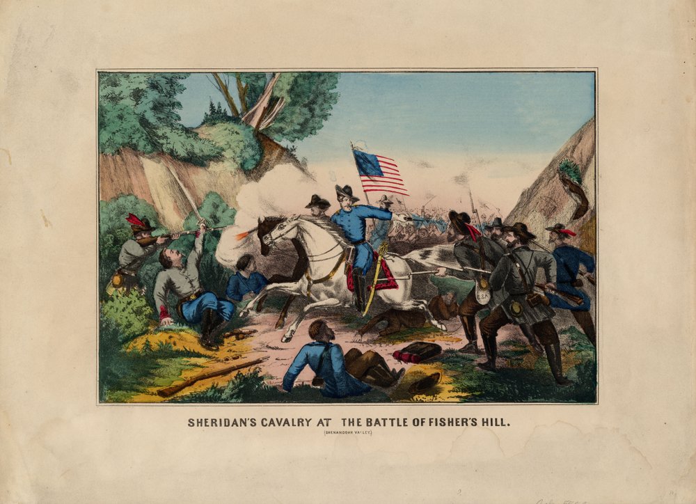 Sheridan's cavalry at the Battle of Fisher's Hill (Shenandoah Valley)