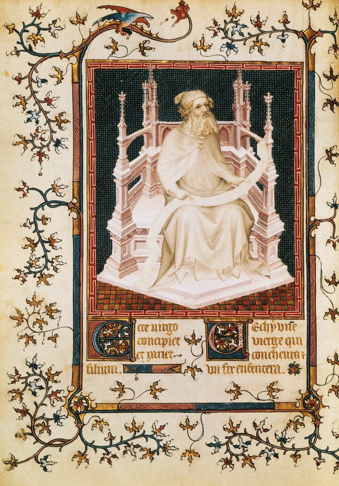 The Prophet Isaiah, Miniature from the Psalter by Andre Beauneveu