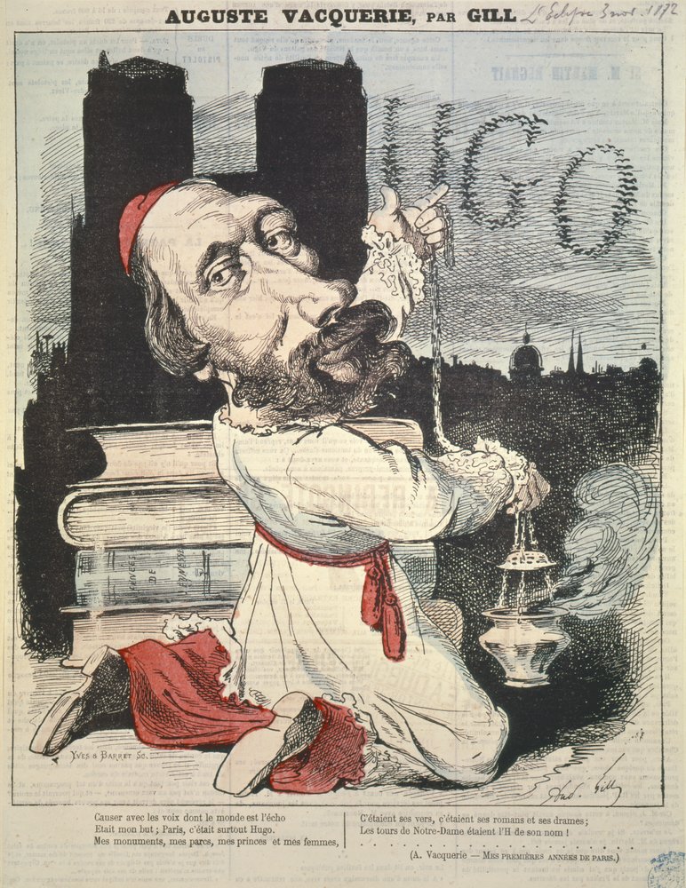 Auguste Vacquerie from the Cover of LEclipse, engraved by Yves & Barret, 3rd November 1872 by Andre Gill