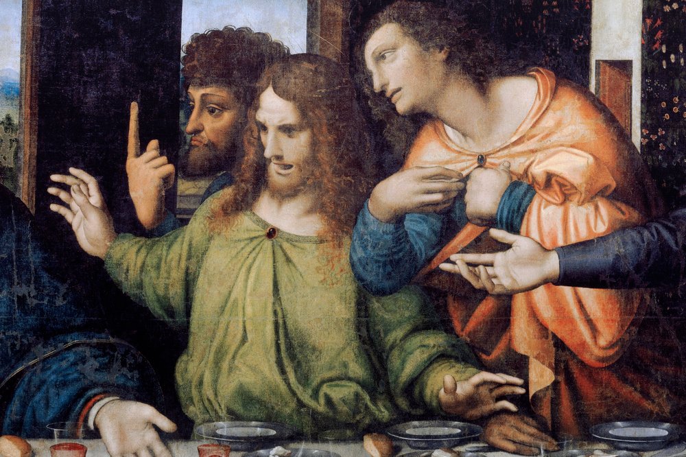 Last Supper (detail) by Andrea Solario