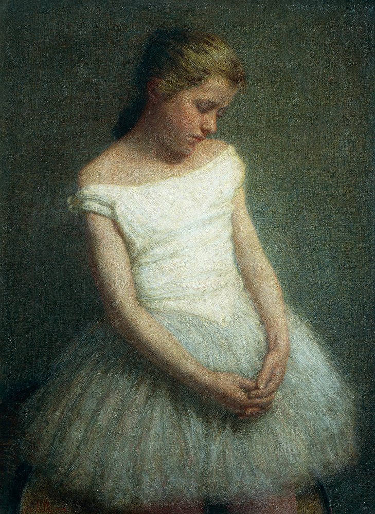 Dancer, Little Girl Dressed in a Tutu by Angelo Morbelli