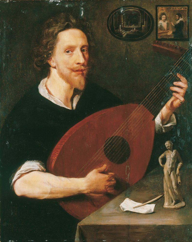Portrait of a Gentleman, Probably Nicholas Lanier by Anglo-Flemish School