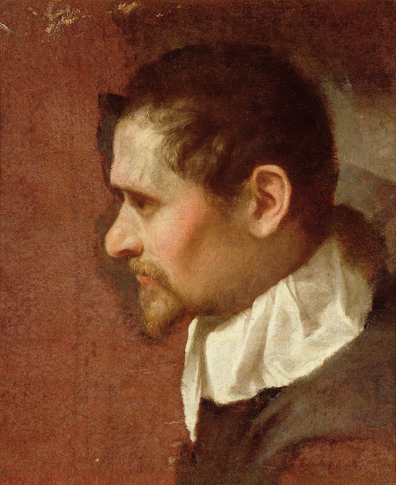 Self Portrait in Profile by Annibale Carracci