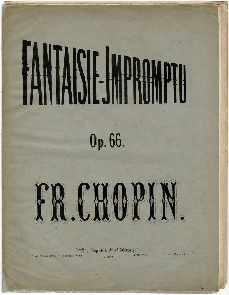 Cover page of the German edition of the Fantaisie-Impromptu, Op. 66