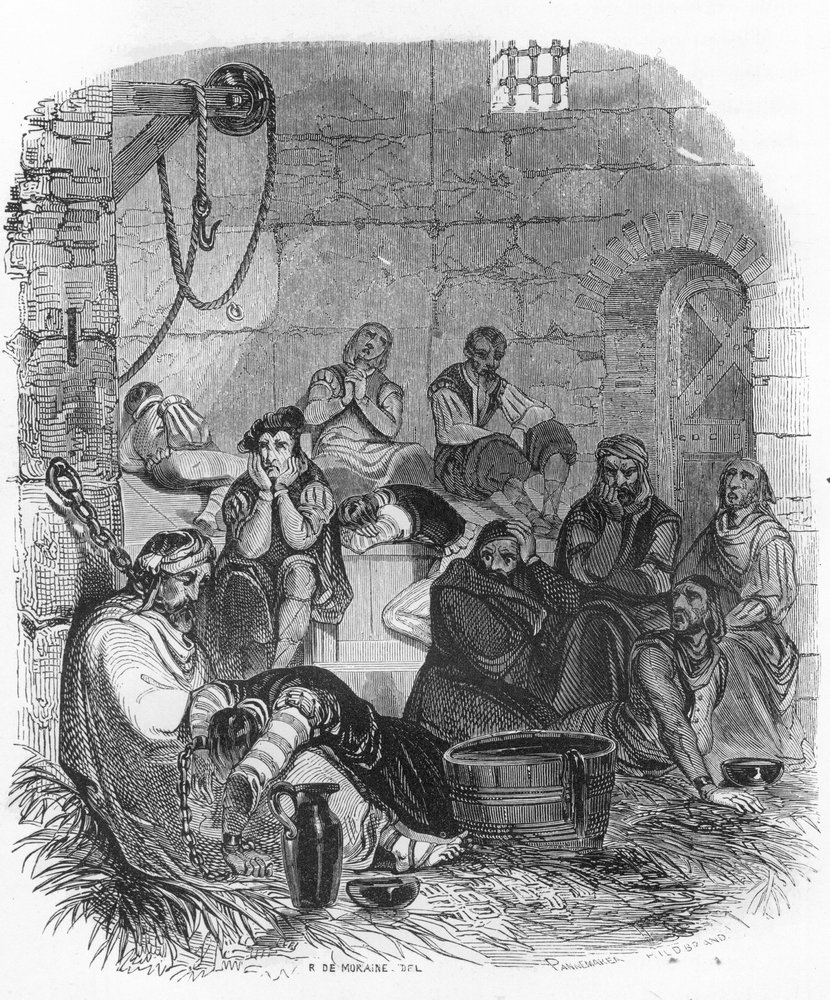 Interior of an Inquisition Prison - Illustration in 