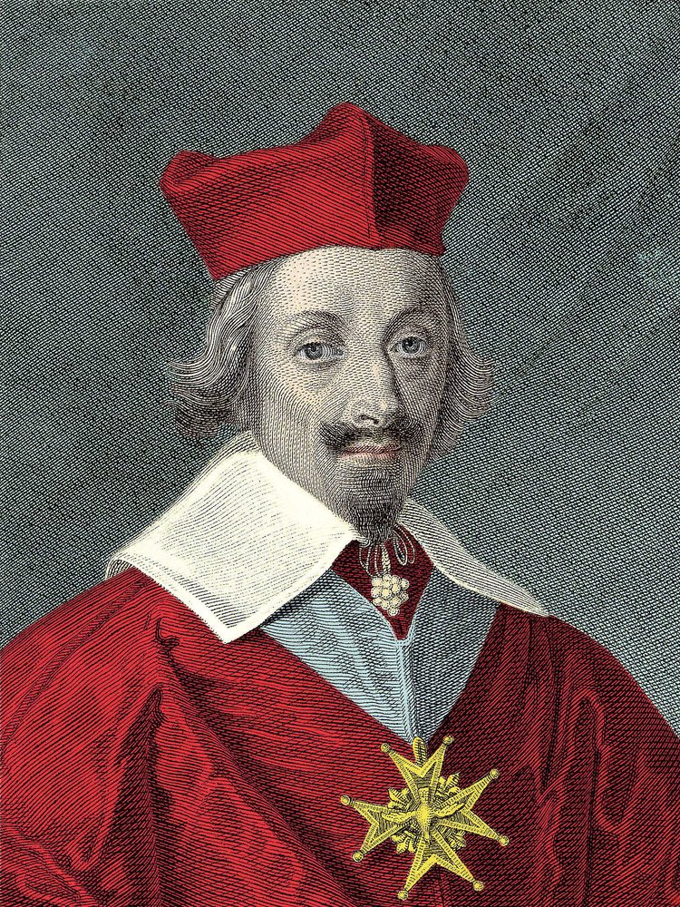 Portrait of Armand Jean Du Plessis, Cardinal De Richelieu, French Politician by Anonymous Anonymous