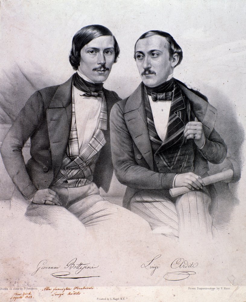 Portrait of Giovanni Bottesini and Luigi Arditi