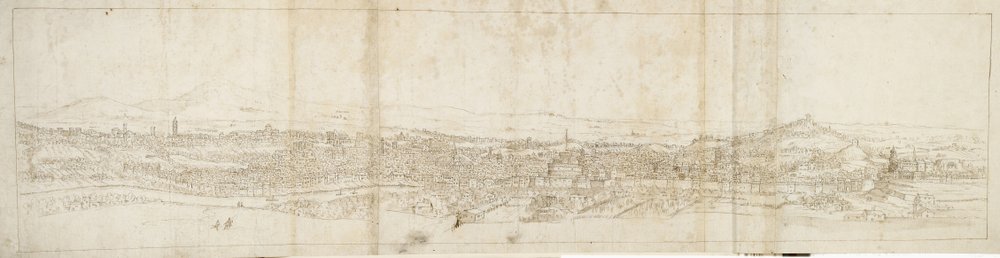 Panoramic View of Rome from Monte Mario, Castel S. Angelo in the Foreground by Anthonis van den Wyngaerde