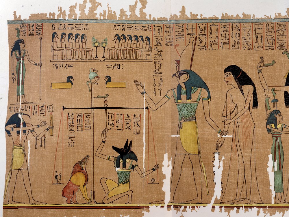 Art Egypt: The Weighing of the Soul - The Gods Anubis and Thoth, Anhai ...