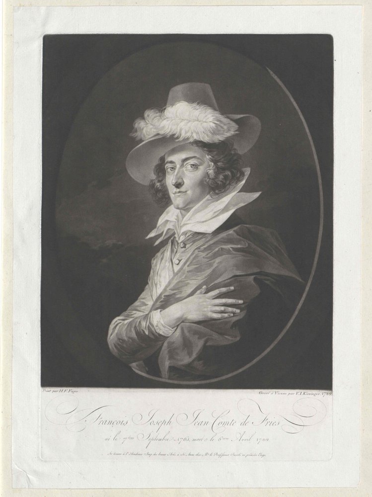 Franz Joseph Johann Fries by Artist Unknown: Fine art print
