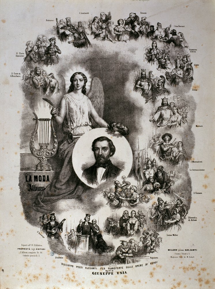 Poster with Scenes of His Operas by Artist Unknown