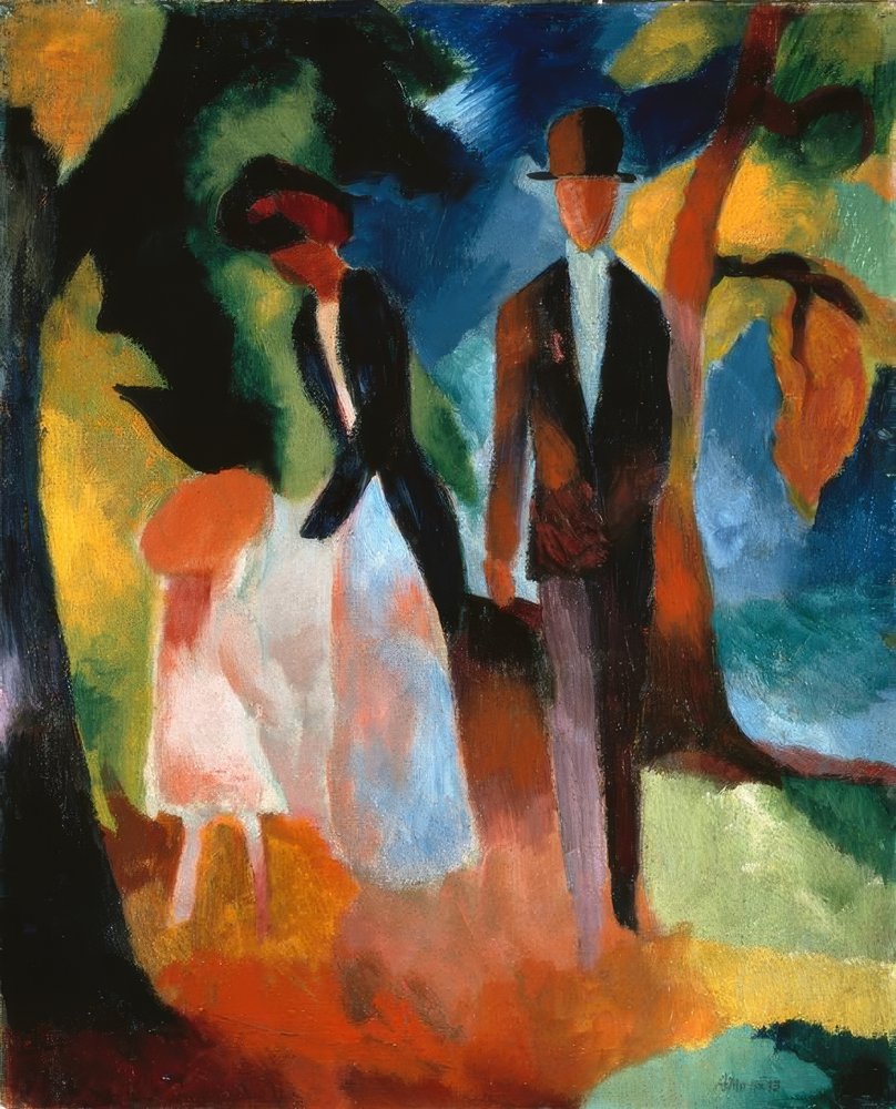People at the Blue Lake by August Macke