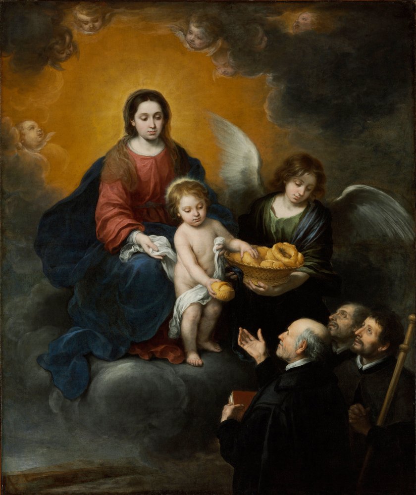 The Infant Christ Distributing Bread to the Pilgrims by Bartolomé Esteban Murillo