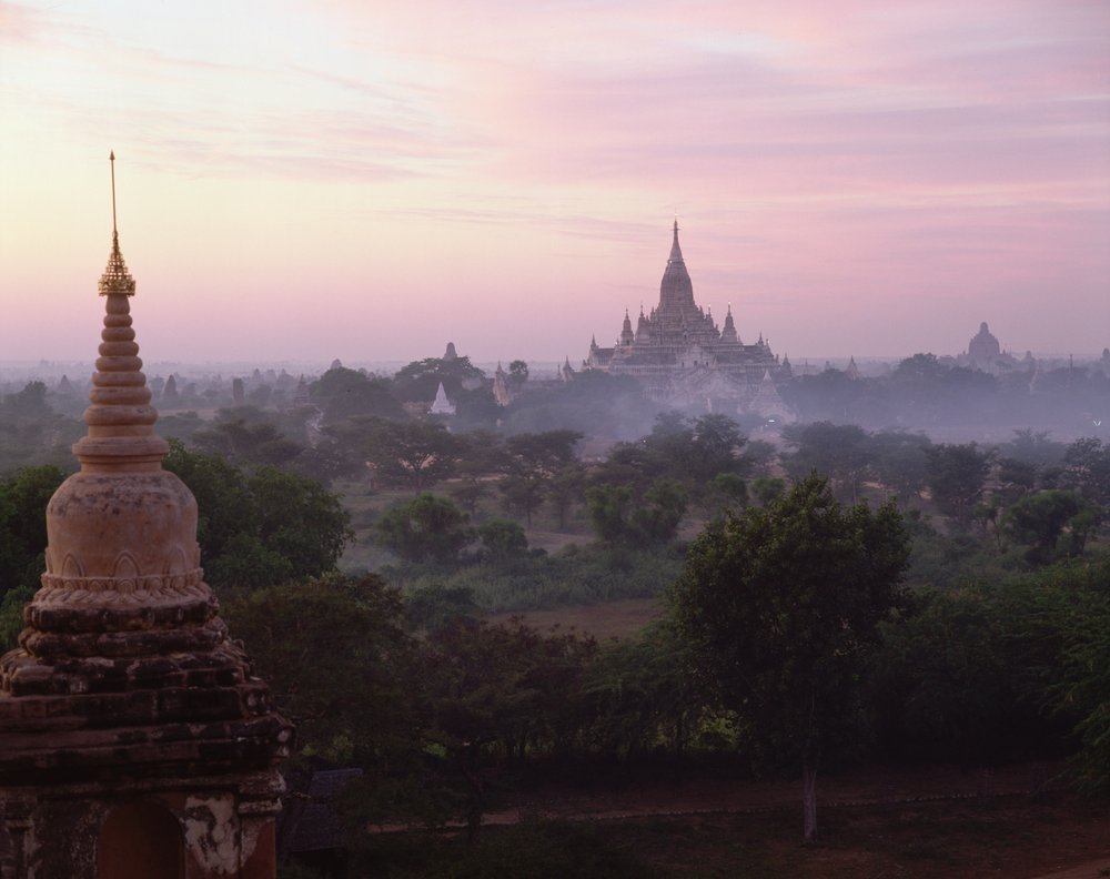 The Ananda Temple at sunrise by Burmese School
